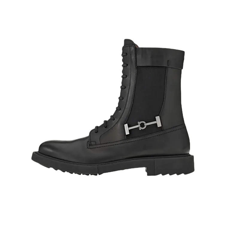 FERRAGAMO GANCINI Ankle Boots Men's Black-0