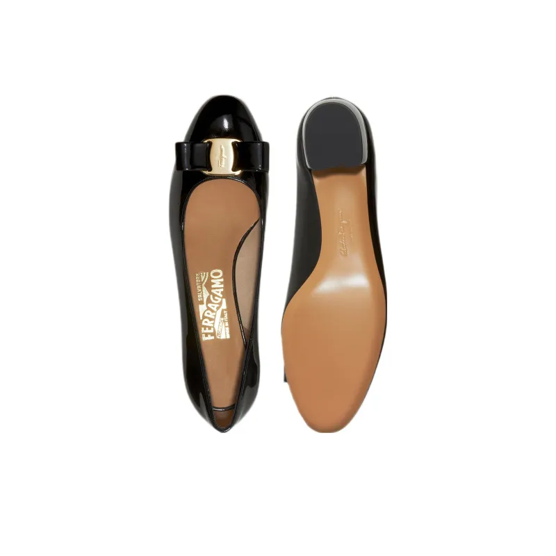 FERRAGAMO Vara Bow-detail Leather Pumps-4