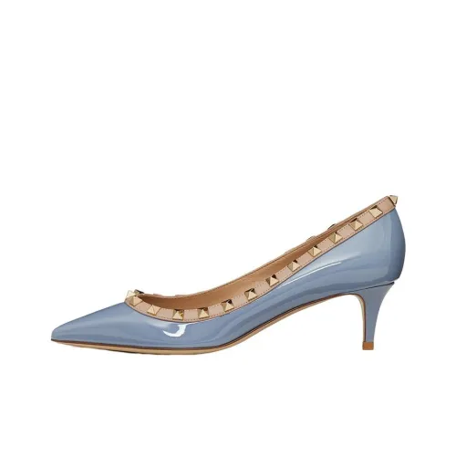 Valentino Rockstud Slim Heel High Heels 5cm Women's Blue