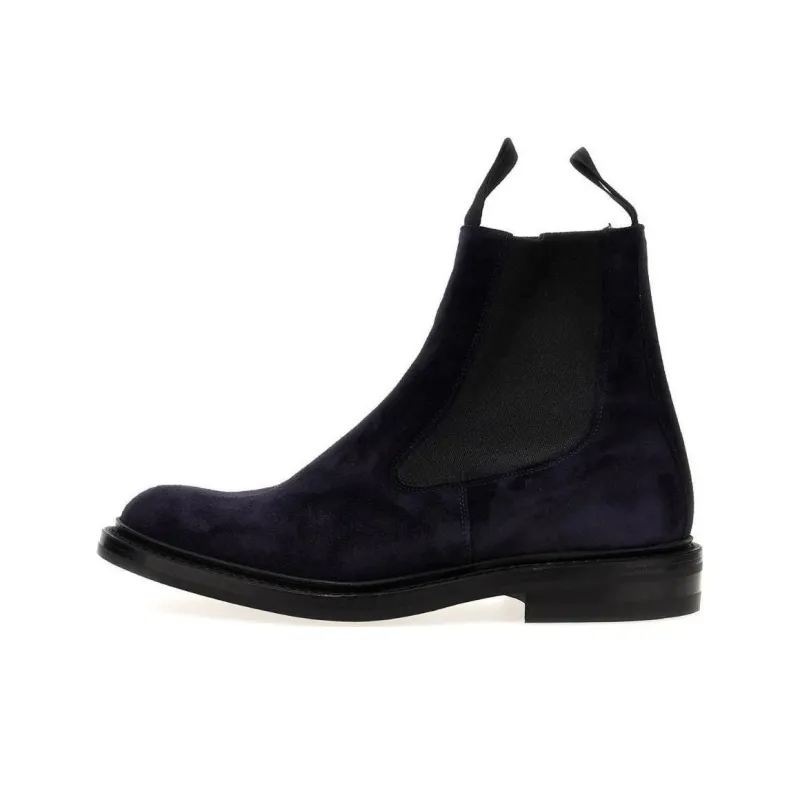 Tricker's Henry Ankle-Length Chelsea Boots Men's Marine Blue-0