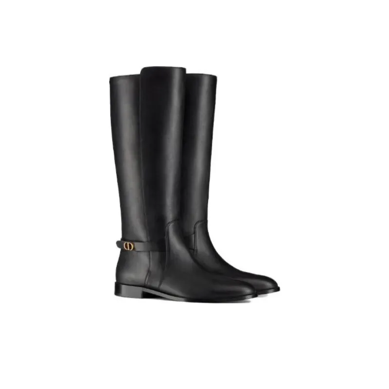 DIOR Empreinte Knee high Boots Women's Black-3