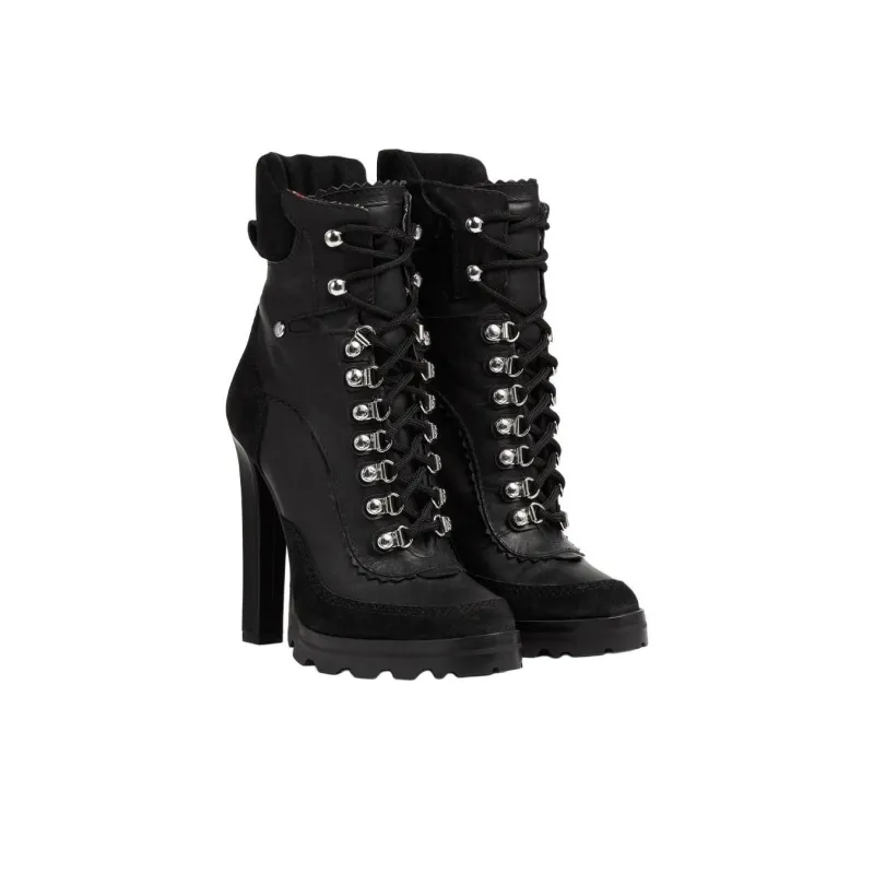 DSQUARED2 120mm Round toe Leather Boots Women's-2