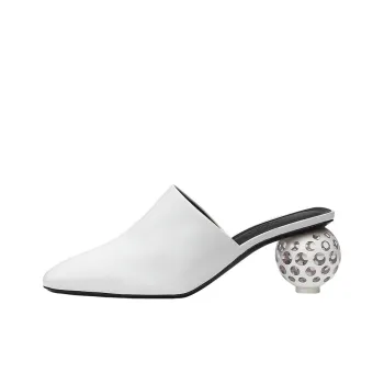 HERMES Irregular Heel High Heels Women's White