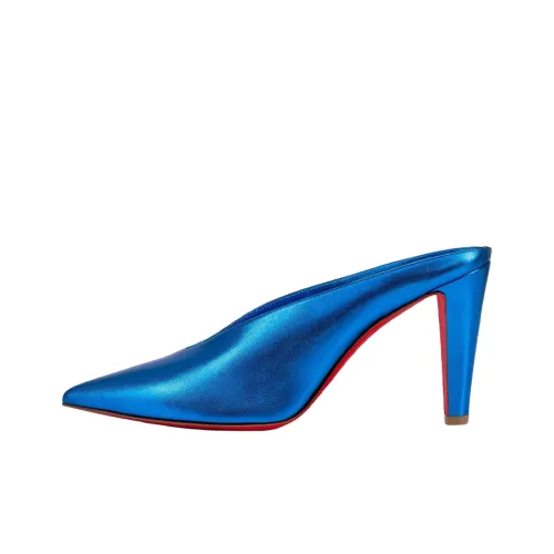 CL LUBOTING Veryvee Cone Heel High Heels 9.5cm Women's Blue