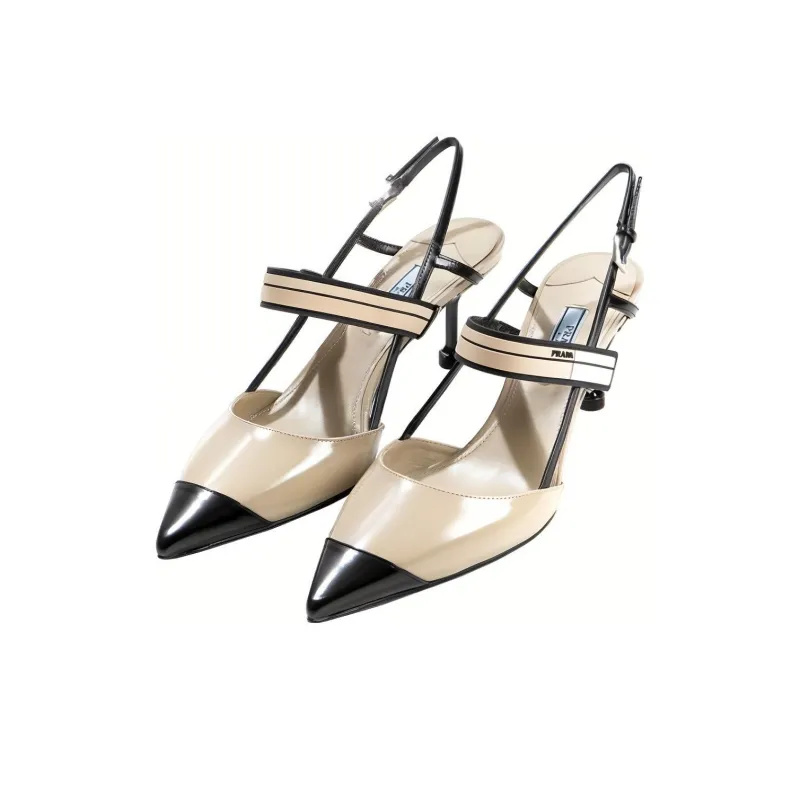 PRADA Slim Heel High Heels 6.5cm Women's Nude-2