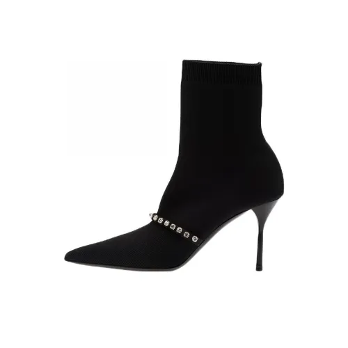 MIU MIU Ankle Boots 8.5cm Women's Black