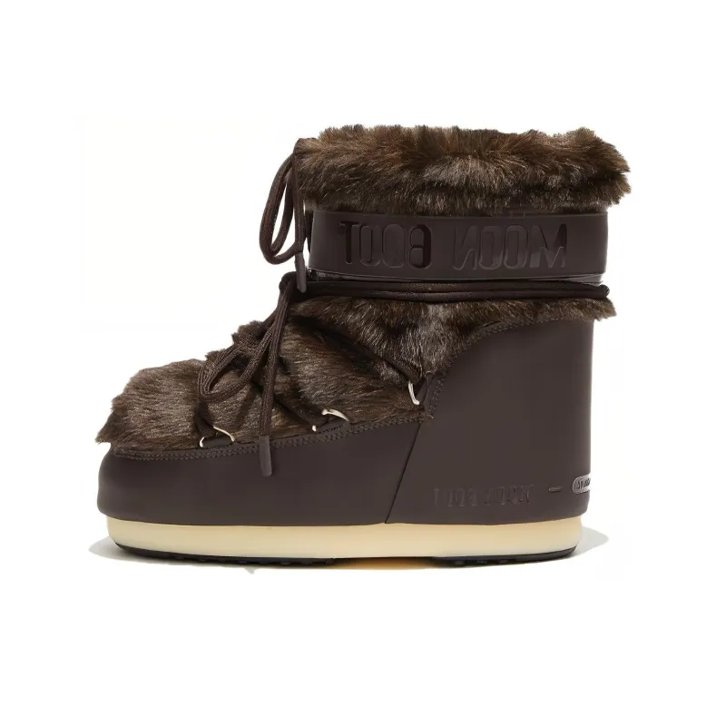 Moon Boot Icon Low Faux-Fur Lace-Up Boots-0