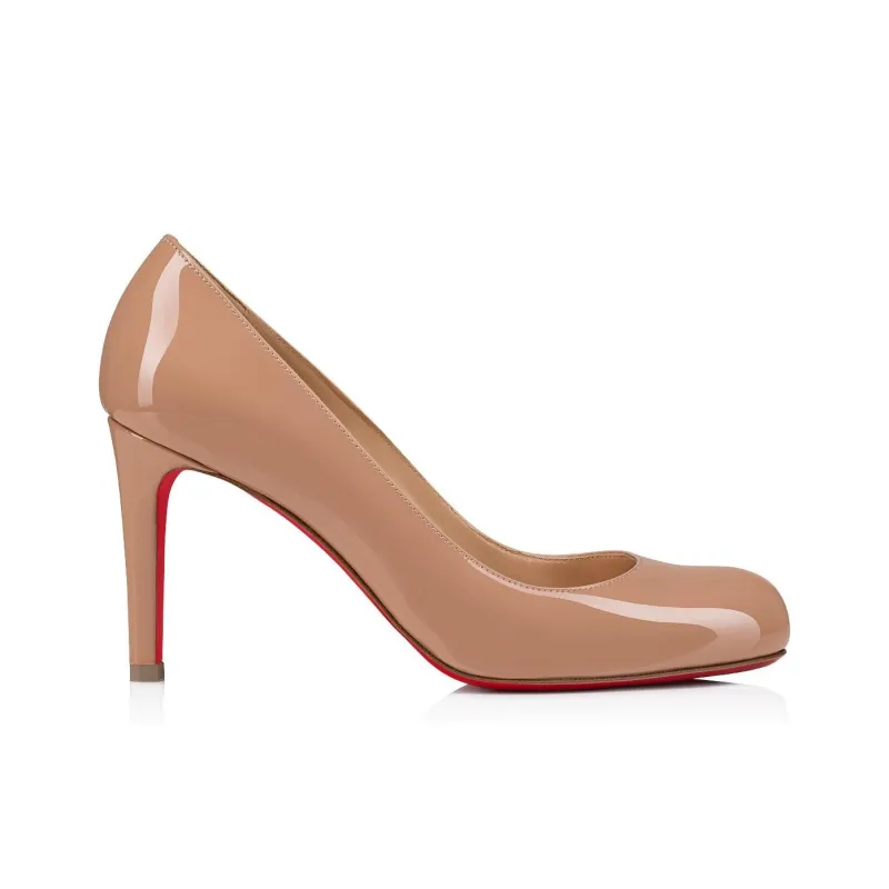 CL LUBOTING Pumppie Slim Heel High Heels 8.5cm Women's Nude-1