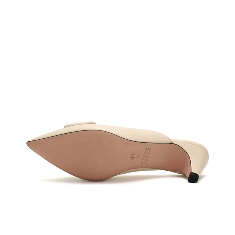 BALLY Cone Heel High Heels 5.5cm Women's Bone White-5