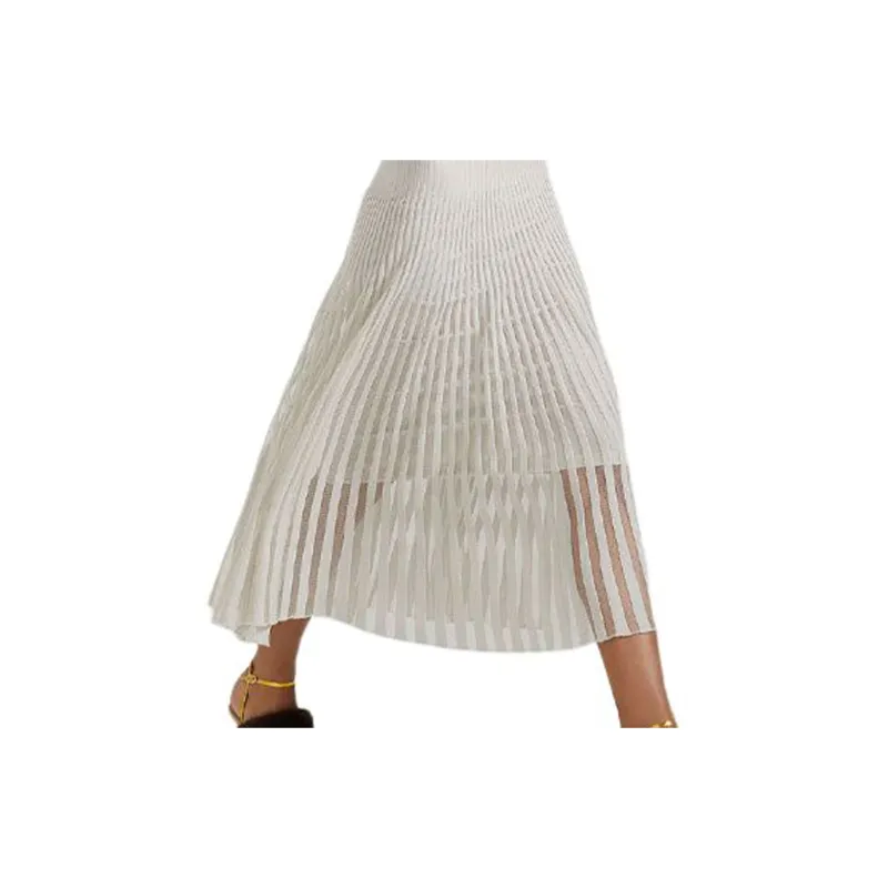 FENDI SS22 Casual Long Skirts Women's Gray-3