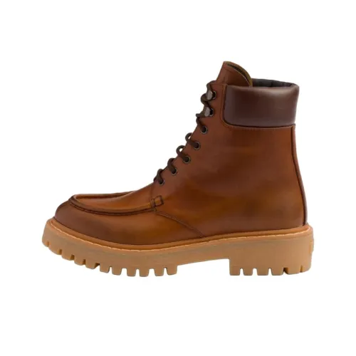 PRADA Cognac Ankle Boots 4.5cm Women's Brown