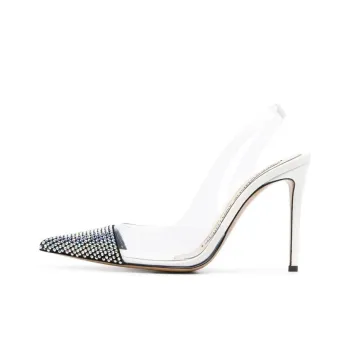 Alexandre Vauthier Amber Embellished Slingback Pumps