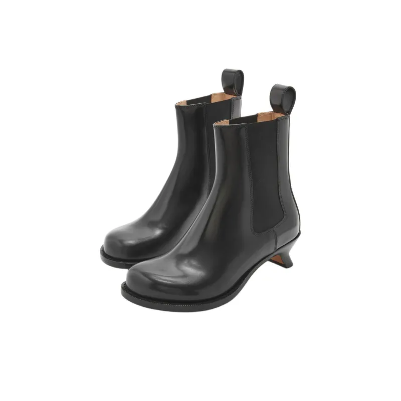 LOEWE Campo Short Chelsea Boots 4cm Women's Black-2