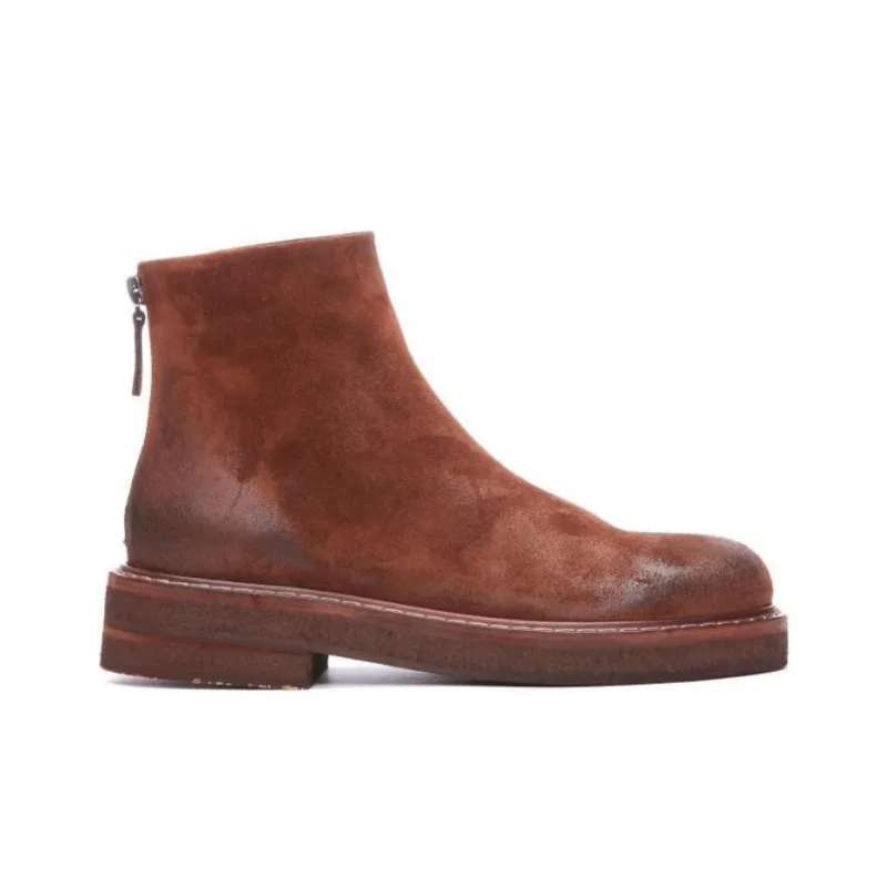 Marsèll Rounded Toe Back Zipped Ankle Boots Women's-1
