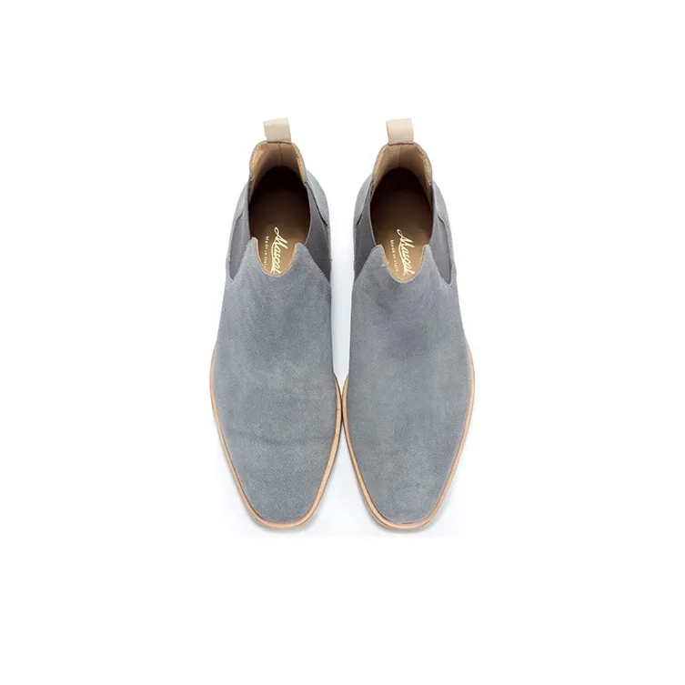 MASCAL Short Chelsea Boots Men's Gray-3