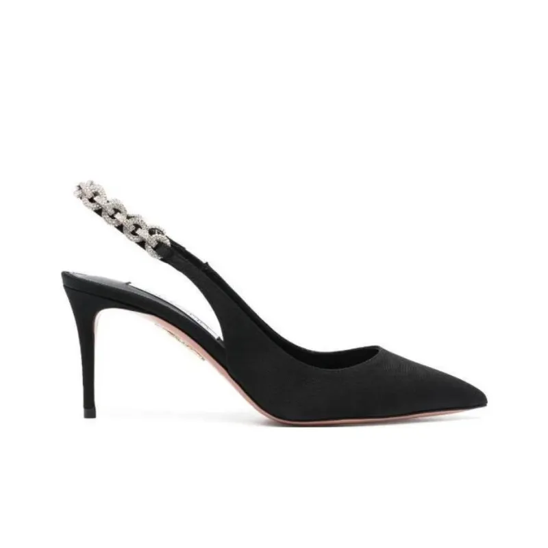 AQUAZZURA 90mm Crystal-embellished Slingback Pumps-1