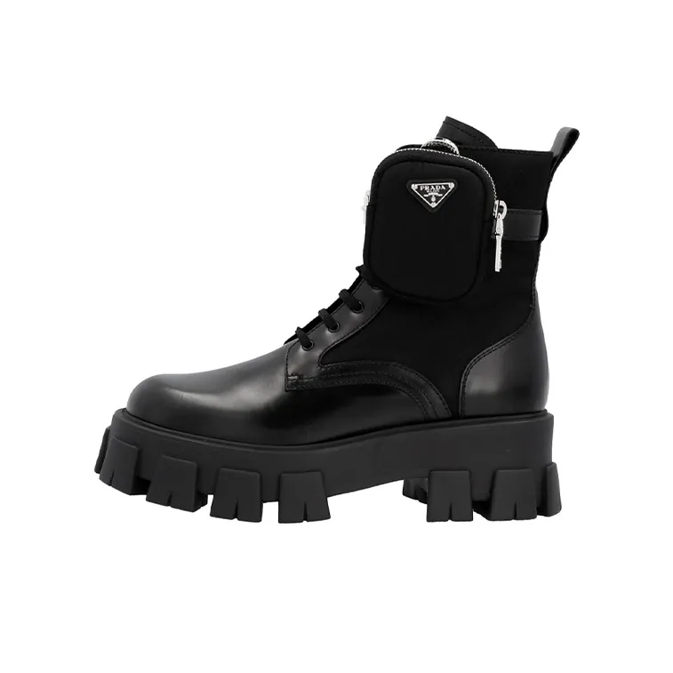 PRADA Monolith Ankle Boots Women's Black-0