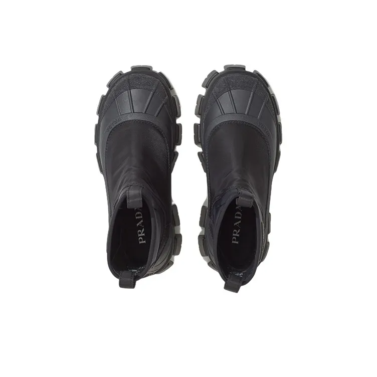 PRADA Monolith Ankle Boots Men's Black-3