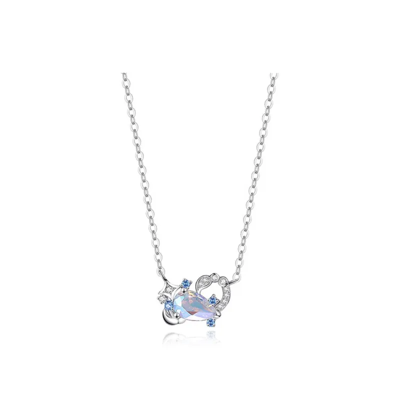 TEEX Sparkling Diamond Necklaces Women's-0