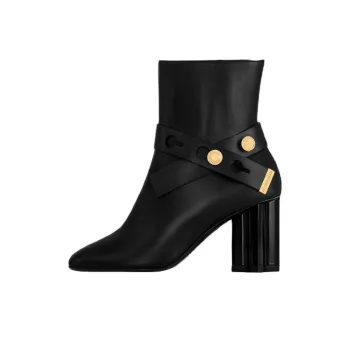 LOUIS VUITTON Silhouette Ankle Boots 8cm Women's Black