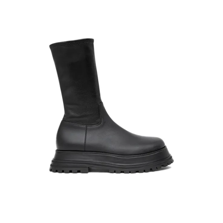 Burberry Leather Boots Black Women's-1