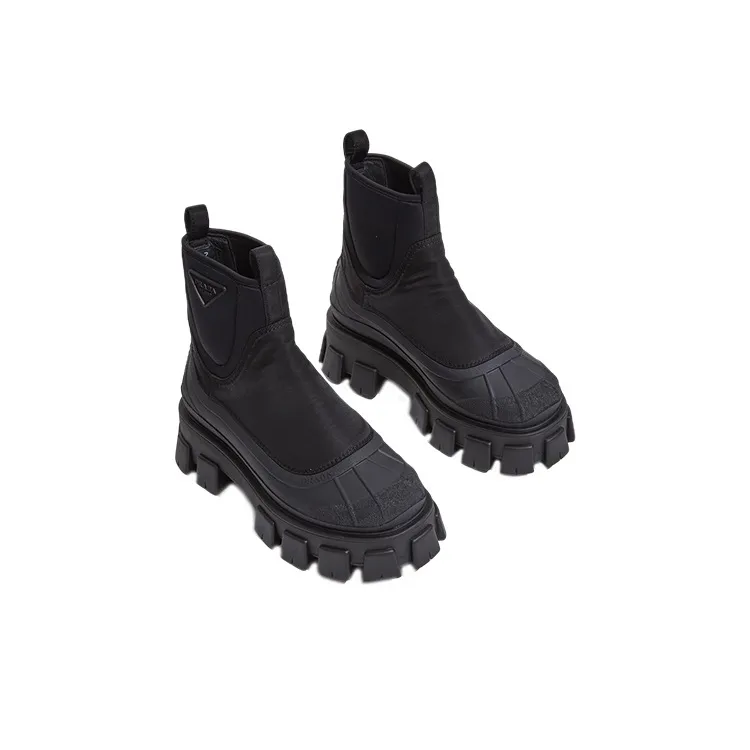 PRADA Monolith Ankle Boots Men's Black-2