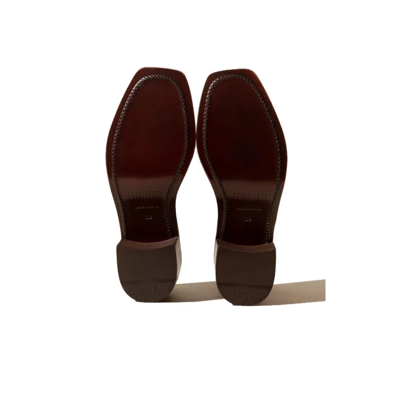 Hereu Alda Short Chelsea Boots Women's Dark Brown-3