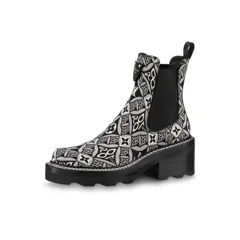 LOUIS VUITTON Beaubourg Ankle Chelsea Boots 'Black' Women's
