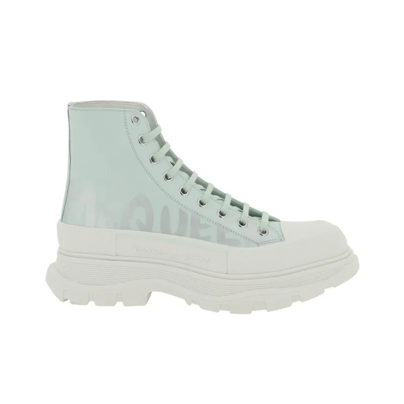 Alexander McQueen Logo Printed High Top Sneakers-1