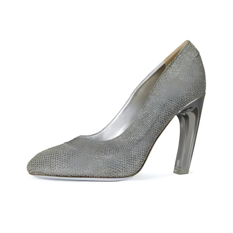 Valentino High Heels Women's Silver-2