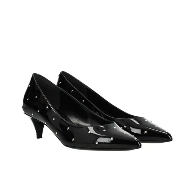 CELINE High Heels Women's Low-Top Black-2