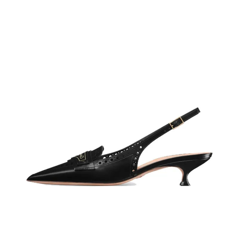 DIOR Boy Slim Heel High Heels 4cm Women's Black-0