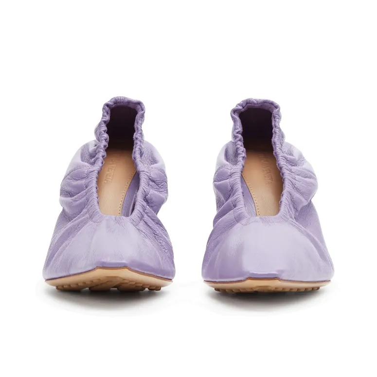 Bottega Veneta Almond High Heels Women's Light Purple-3