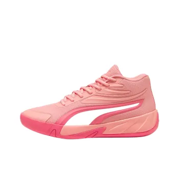 PUMA Anti Slip Wear Resistant Mid Top Basketball Shoes Unisex Pink