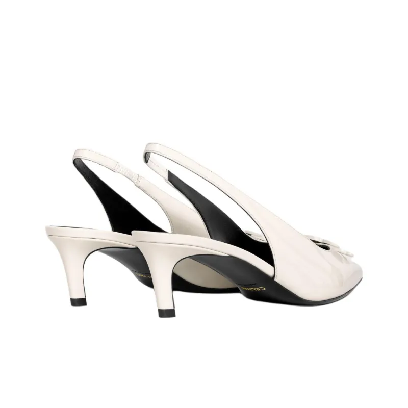 CELINE ALMA TRIOMPHE Slim Heel High Heels 5cm Women's Beige-2