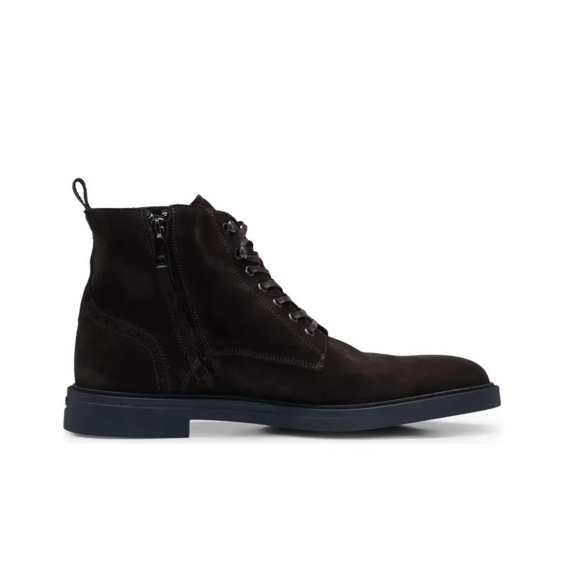 HUGO BOSS Ankle Boots Men's Dark Brown-1