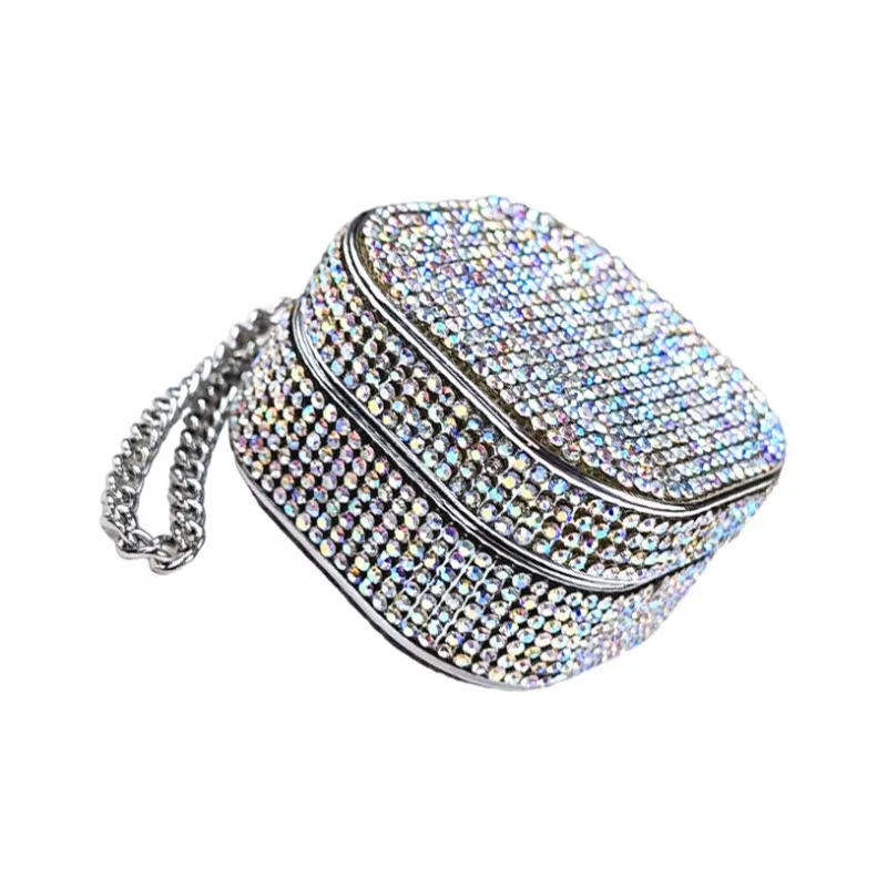Baohuguang Compatible With Galaxy Buds 2/FE/Pro TPU Luxury Square Diamond High Value Fully Enclosed Headphone Cases-13