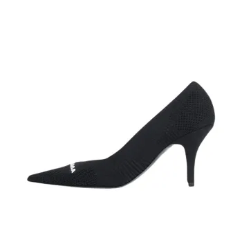 Balenciaga Knife 2.0 80mm Pump 'Black And White Textured Recycled Knit' Women's