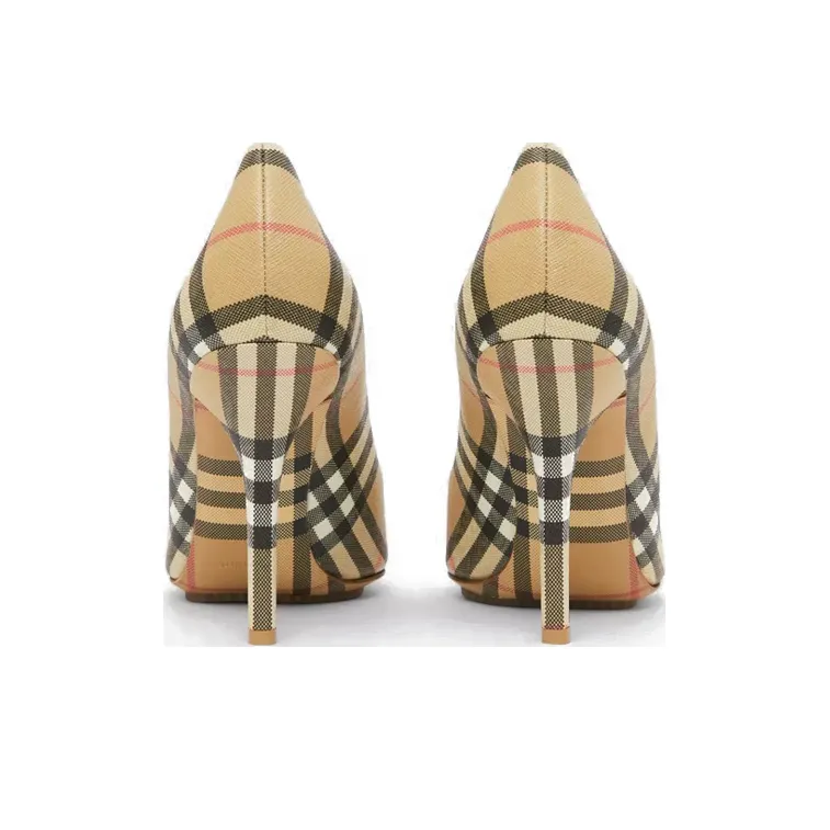 Burberry Vintage Slim Heel High Heels Women's Beige-4