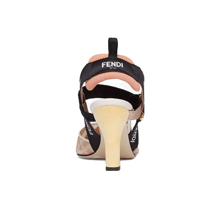 FENDI Colibri Spool Heel High Heels 8.5cm Women's Pink-4