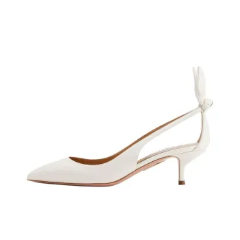 AQUAZZURA Bow Tie 50mm Leather Pumps