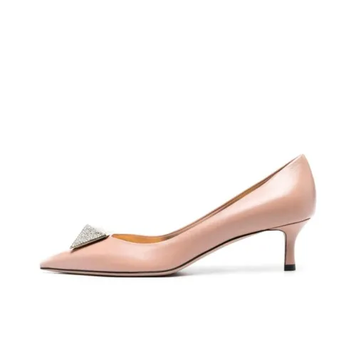 Valentino One Stud Slim Heel High Heels 5cm Women's Pink
