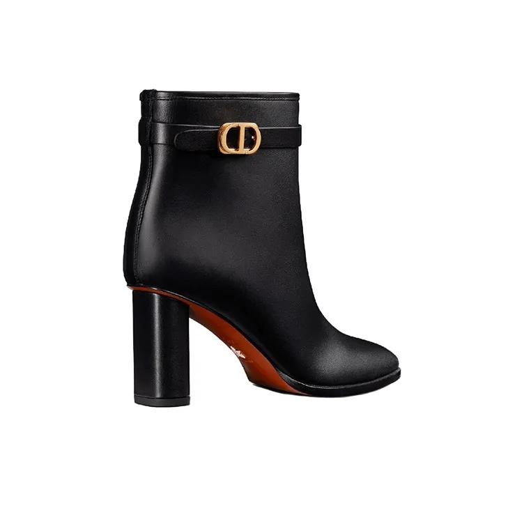 DIOR Empreinte Ankle Boots 8cm Women's Black-3
