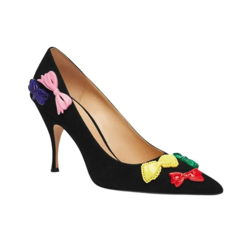 COACH Slim Heel High Heels 8.9cm Women's Black-2