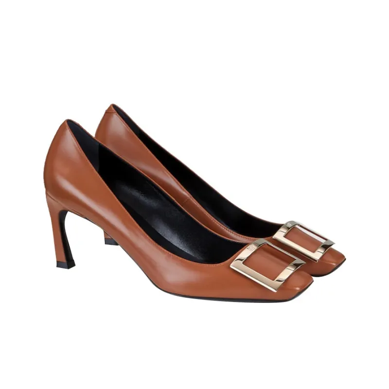 Roger Vivier Slim Heel High Heels Women's Brown-2