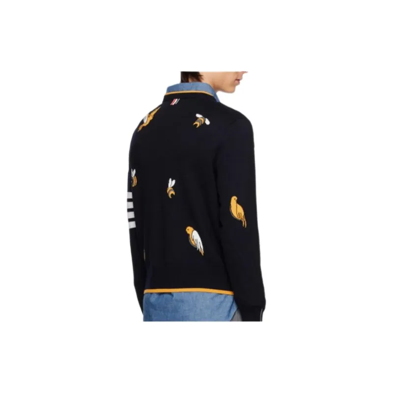 THOM BROWNE Sweaters Men Marine Blue-4