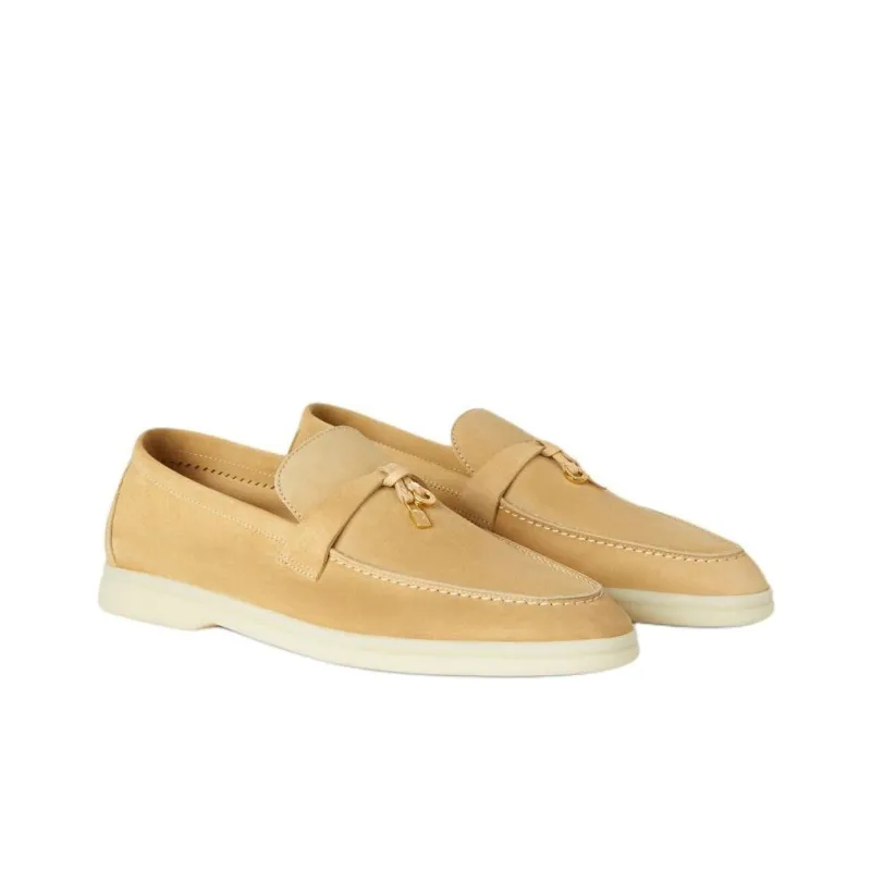 Loro Piana Summer Charms Walk Loafers Women's Tawny-2