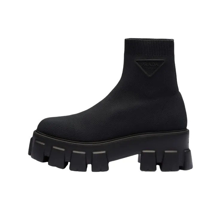 PRADA Monolith Ankle Boots 5.5cm Women's Black-0