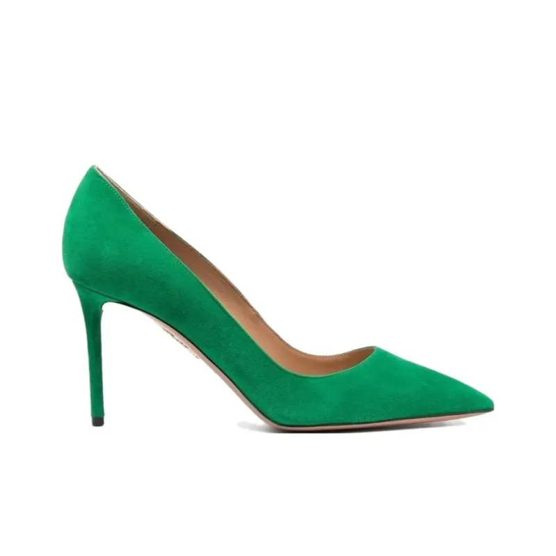 AQUAZZURA 80mm Suede Pumps-1