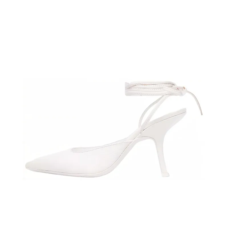 By Far Jen Slim Heel High Heels Women's White-0